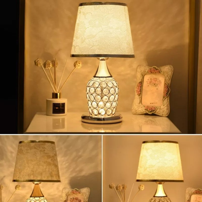 European-Style Crystal Table Lamp Ins Simple Modern Bedroom